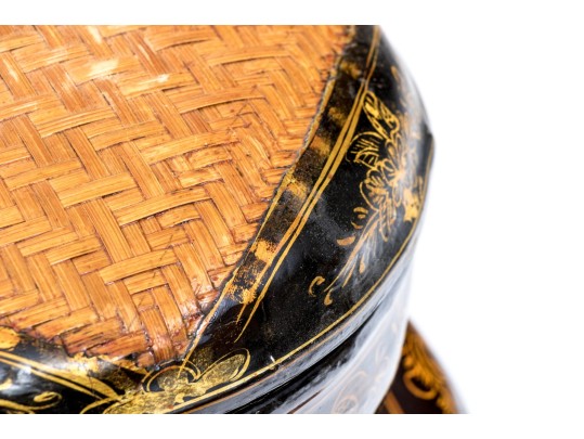 Japanese Set Of Ten Laquered Nesting Boxes With Lids