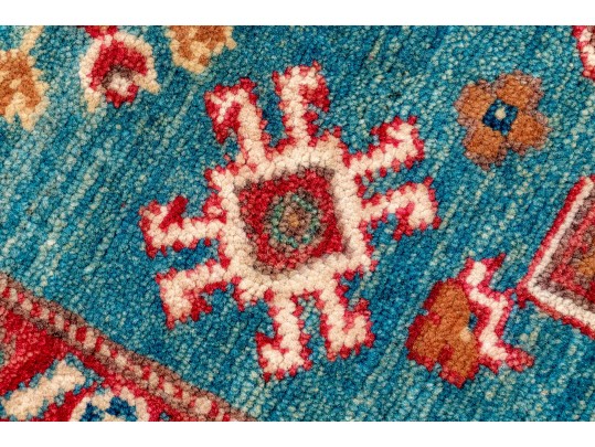 Hand Knotted Wool Pakistan Kazak, 3'-10