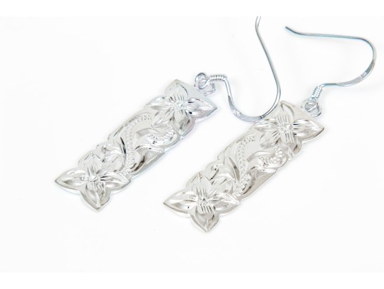 Sterling Silver Assorted Lot Of Pretty Chased Floral And CZ Motif Earrings