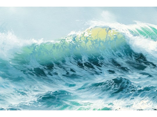 Sue Parkhill (Australia, 20th C.) Oil On Canvas, Wild Seascape