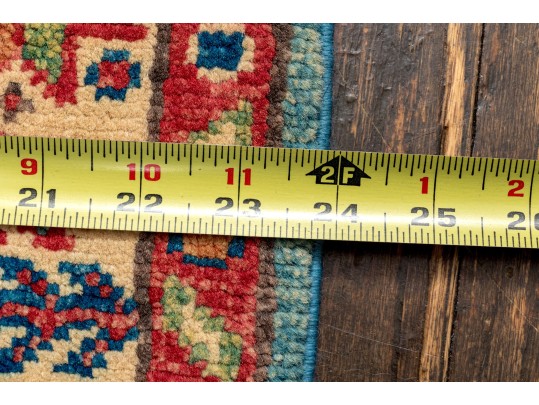 Hand Knotted Wool Pakistan Kazak Mat, 2' X 3', New