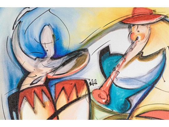 Alfred Gockel (German, B. 1952) Large Giclee On Canvas 