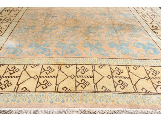 Hand-Knotted Wool Arts And Crafts Style Carpet, 11'-3