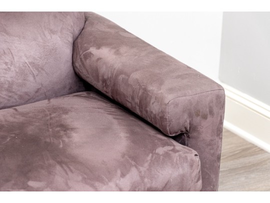 Mid Century Upholstered Microsuede Loveseat