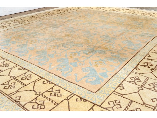 Hand-Knotted Wool Arts And Crafts Style Carpet, 11'-3