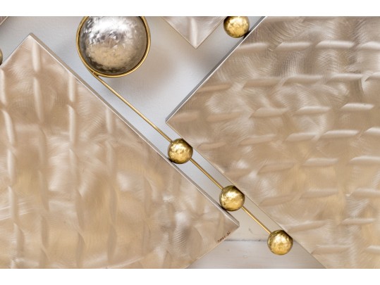 Curtis Jere Mixed Metal Wall Mounted Sculpture