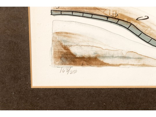 Jacquest ,Pencil Signed Ltd Ed Print, Surrealist Rural Town