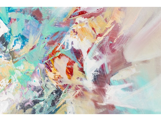 Signed Acrylic On Canvas, Abstract