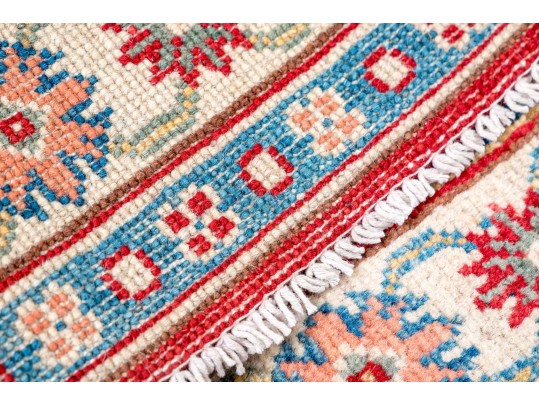 Hand-knotted Wool Pakistan Kazak Runner, 6'-5