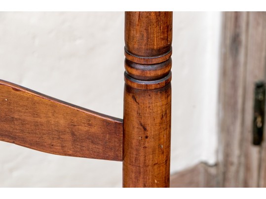 New England Maple Queen Anne Ladder Back Side Chair, 18th Century