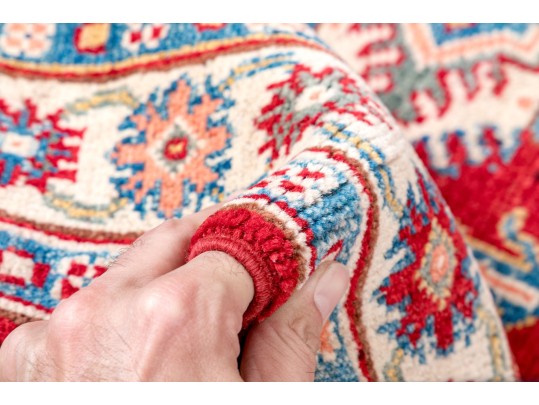 Hand-knotted Wool Pakistan Kazak Runner, 6'-5