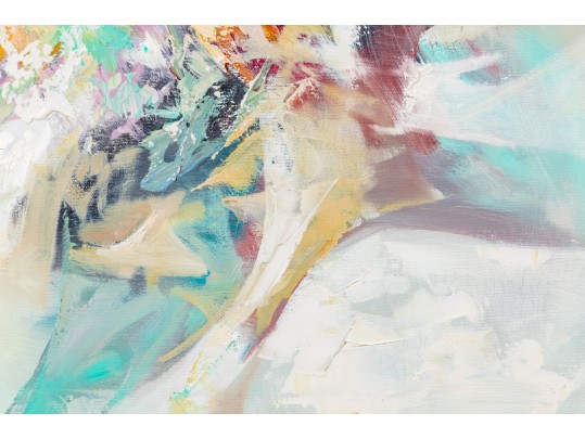 Signed Acrylic On Canvas, Abstract