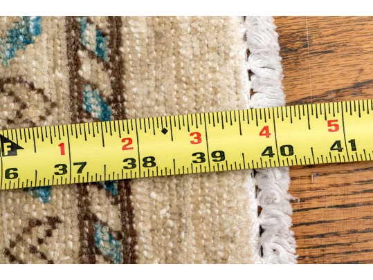 Hand Knotted Wool Pakistan Kazak Mat, 1'-8