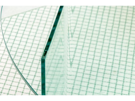 Glamorous Glass Double Pedestal Coffee Table