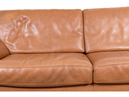 Bianchi & Co. Italian Leather Upholstered Two Seat Sofa