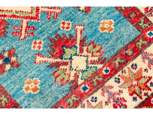 Hand Knotted Wool Pakistan Kazak Mat, 2' X 3', New