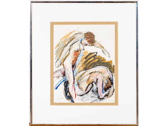 Allan Rubin, Mixed Media On Paper, Figural