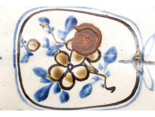 Chinese Hand-painted And Glazed Ceramic Pillow