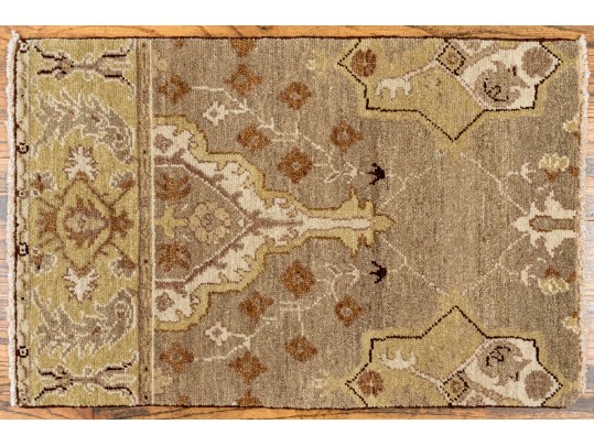 Arts And Crafts Style Hand Knotted Wool Mat, 2' X 3', New