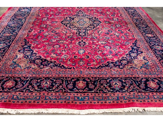 Hand-knotted Wool Tabriz Carpet, 12'-7