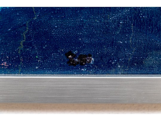 Expressionist Style Oil On Canvas, Figural Cityscape