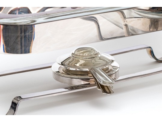 Set Of Two Stainless Chafing Dishes 