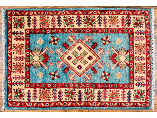 Hand Knotted Wool Pakistan Kazak, 2' X 3', New