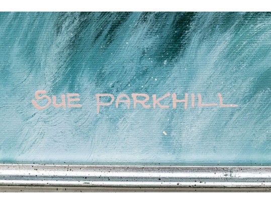 Sue Parkhill (Australia, 20th C.) Oil On Canvas, Wild Seascape