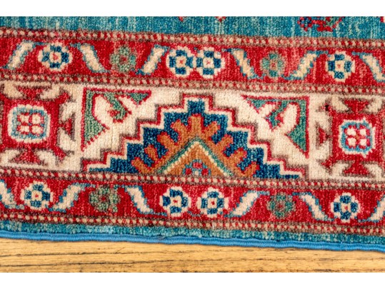 Hand Knotted Wool Pakistan Kazak, 3'-10