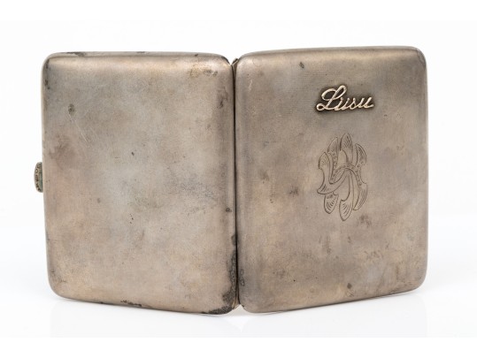 Vintage Scandinavian 813 Silver Cigarette Case    2.805 Troy Ozs. 