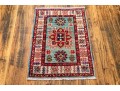Hand Knotted Wool Pakistan Kazak Mat, 2' X 3', New