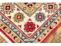 Hand Knotted Wool Pakistan Kazak Mat, 3'-4