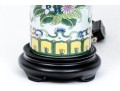Pair Of Chinese Famille Verte Style Porcelain Table Lamps