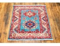 Hand-knotted Wool Kazak Accent Carpet, 3'-8
