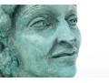 Painted Bronze Bust In The Manner Of Jacob Epstein (American-British, 1880-1959) 