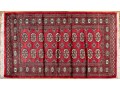 Hand Knotted Wool Pakistan Bokara Mat, 3'-1