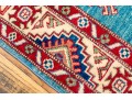 Hand-knotted Wool Kazak Accent Carpet, 3'-8