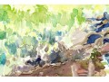 William L. Drake (1929-2019) Watercolor On Paper - Riverside Landscape