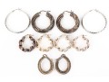 Five Sterling Silver Hoop Earrings, 1.630 Ozt.