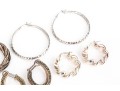 Five Sterling Silver Hoop Earrings, 1.630 Ozt.
