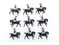 Collection Of Ten Hand-Painted Lead Soldiers Mounted On Horseback