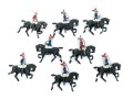 Collection Of Ten Hand-Painted Lead Soldiers Mounted On Horseback