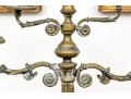 Neoclassical Brass Tiered Five Light Candelabra
