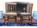 Set Of Six Antique Federal Mahogany And Satinwood Banded Dining Chairs, Ca. 1810