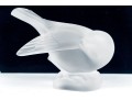 French Lalique Frosted Crystal Sparrow 