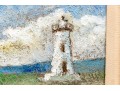 Signed Impressionist Style Painting On Canvas, Landscape With Lighthouse