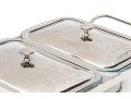 Set Of Two Stainless Chafing Dishes 
