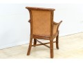 Set Of Three Faux Bamboo And Rattan And Woven Back Armchair - Frames