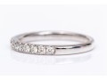 14k White Gold Pretty Round Diamond Prong Set Band Ring, App. 0.35 TCW, Size 7+