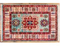 Hand Knotted Wool Pakistan Kazak Mat, 2' X 3', New